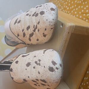 Toms Brown & Cream  Cowhide Loafers